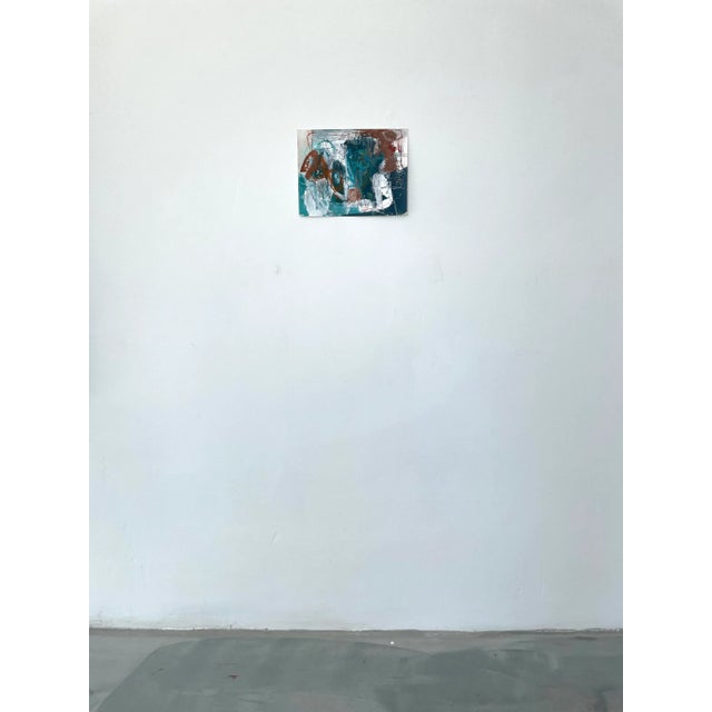 Abstract Small Work on Paper Acrylic Painting Untitled #17 by Stephanie Visser For Sale - Image 4 of 8