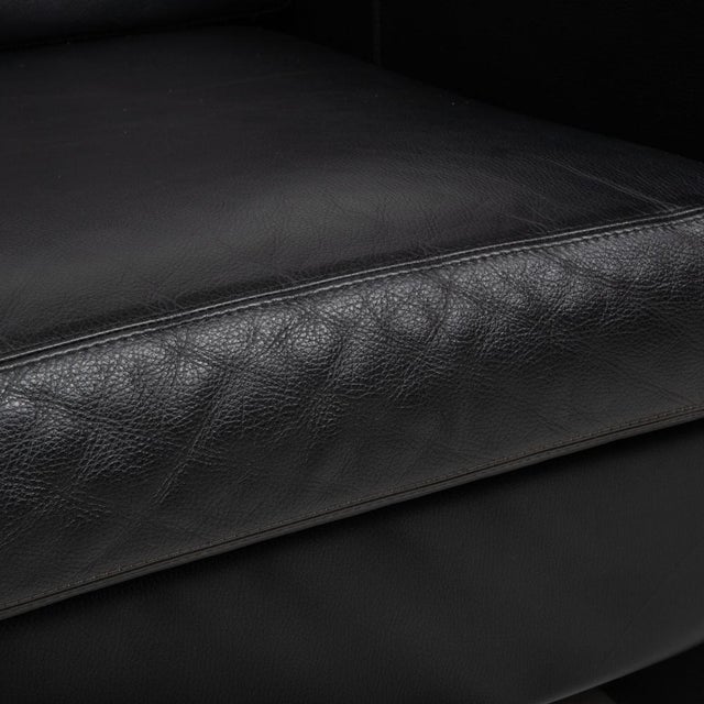 Conseta Two-Seater Sofa in Black Leather from COR For Sale - Image 4 of 12