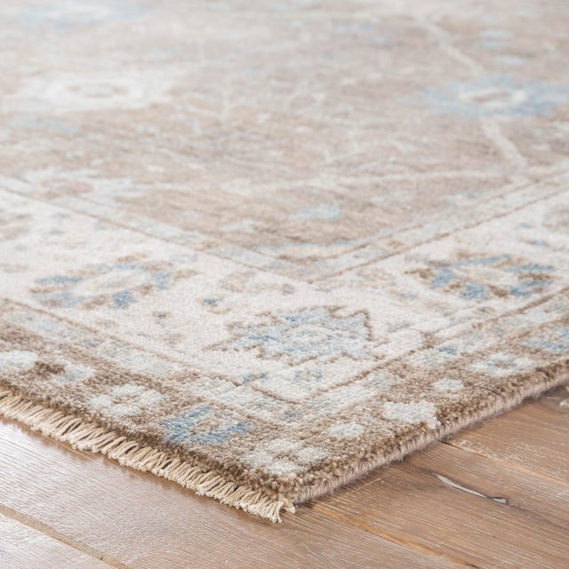 Jaipur Living Princeton HandKnotted Floral Tan & Light Blue Area Rug