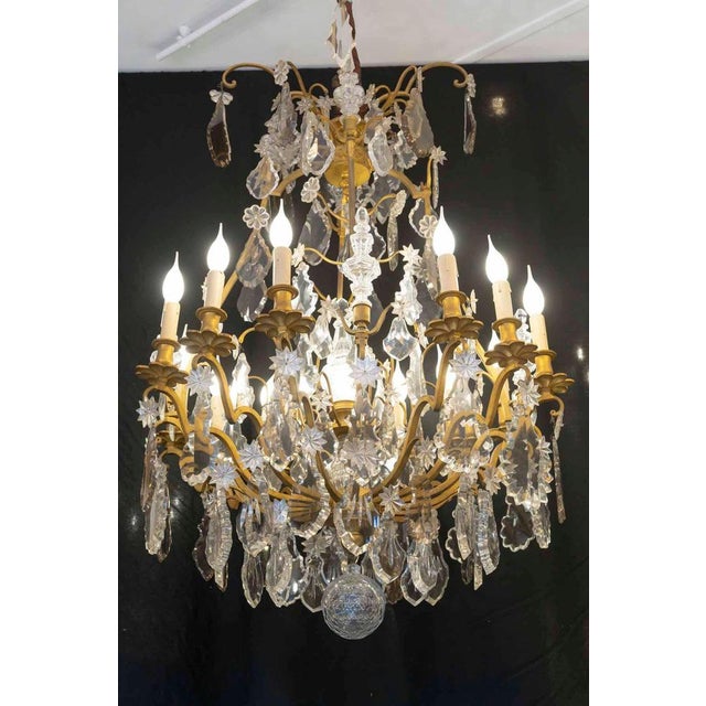 Large 19th Century Napoleon III Louis XV Chandelier in Bronze and Crystal For Sale - Image 5 of 10