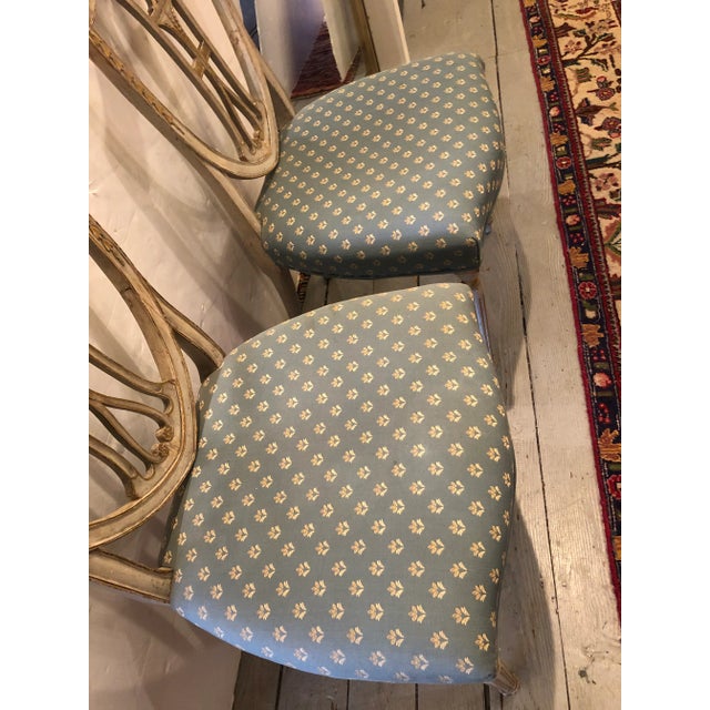 Wood Painted 18th Century Neoclassical Side Chairs -A Pair For Sale - Image 7 of 12