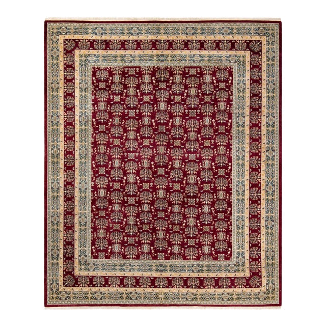 Mogul, One-of-a-Kind Hand-Knotted Area Rug in Red, 8' 3" x 9' 10" For Sale