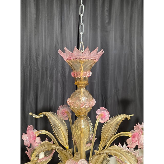 Murano Glass Chandeliers, 1980s, Set of 2 For Sale - Image 13 of 15
