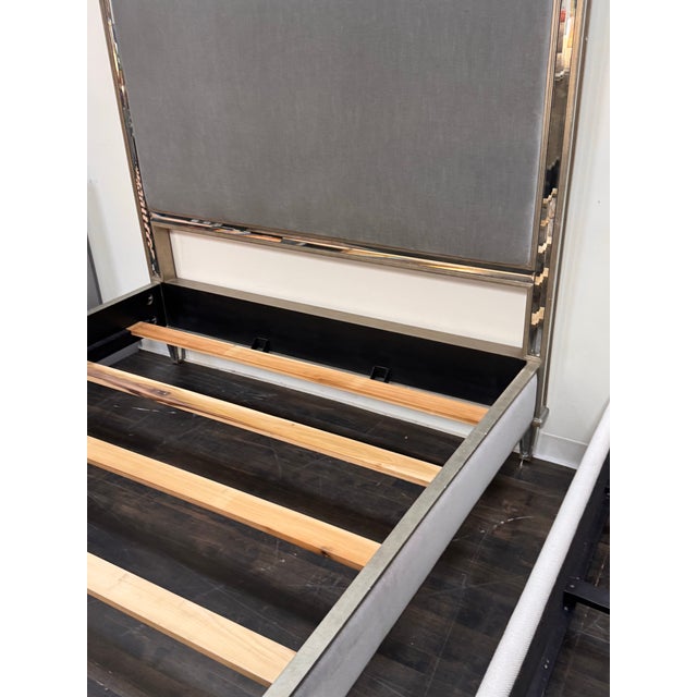 Queen Size Restoration Hardware 1930s French Mirrored Bed Frame For Sale - Image 9 of 12