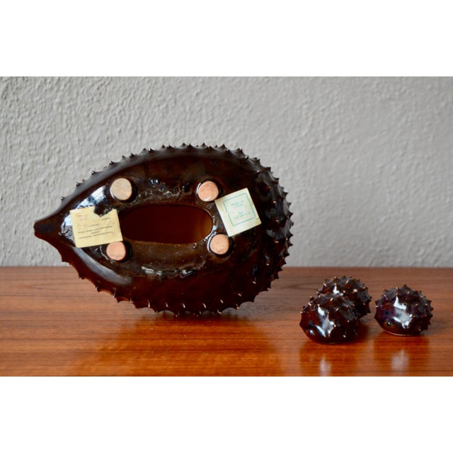 Mid-Century Ceramic Hedgehog Figurines from Jupiler, Set of 4 For Sale - Image 9 of 14