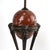 Vintage Neoclassical Athénienne Table Lamp With Red Marble Orb & Pleated Shade For Sale - Image 11 of 17