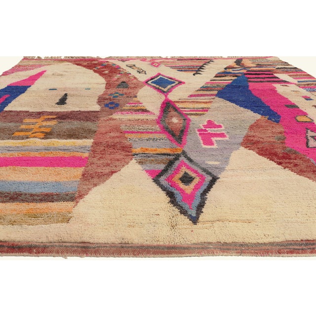 Tribal Contemporary Boujad Moroccan Rug, 09'10 X 12'11 For Sale - Image 3 of 10