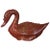 Antique Chinese Red Orange Lacquer Carved Wood Duck Goose Box For Sale - Image 11 of 11