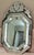 Transparent Antique or Vintage Octagonal Venetian Etched Glass Mirror With Etched Floral Design For Sale - Image 8 of 18