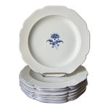 Tiffany & Co. French Faience Luncheon Plates-Motton De Gien-Set 7 For Sale