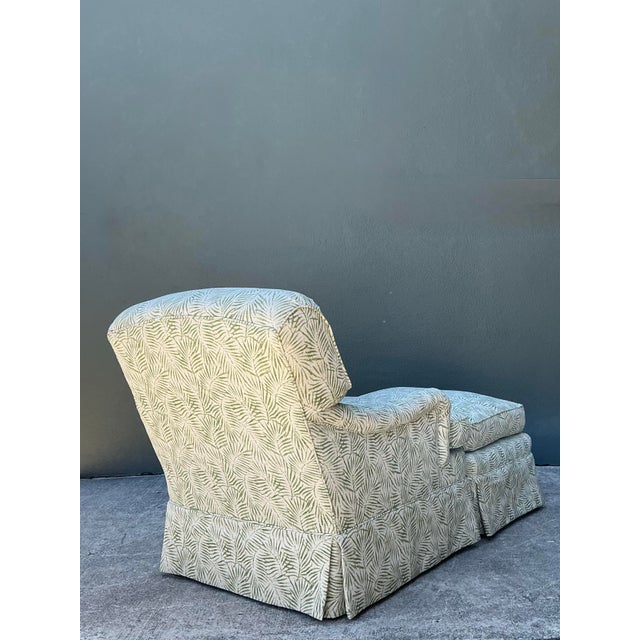Vintage Fern Print Lounge Chair and Ottoman For Sale In West Palm - Image 6 of 12