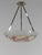 Metal French Art Deco Pendant Light by Loys Lucha 1930s - Pink Enameled Floral Bowl For Sale - Image 7 of 13