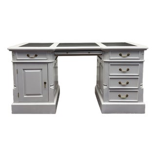 English White Chesterfield Desk For Sale