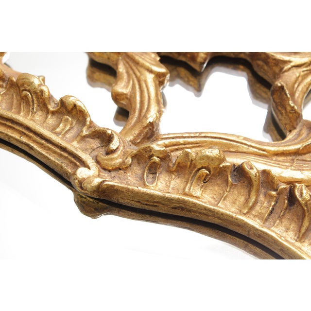 Gold Friedman Brothers 6688 Large Ornate Gold Frame Mirror For Sale - Image 8 of 15