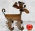 Vintage Steampunk Salvaged Metal Art Dog Sculpture, c. Late 20th Century - An Unusual Indoor/Outdoor Recycled Metal...
