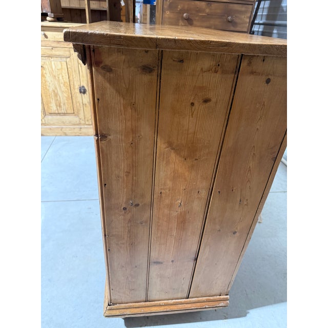 Antique Pine Cupboard With Porcelain Knobs From England For Sale - Image 17 of 18
