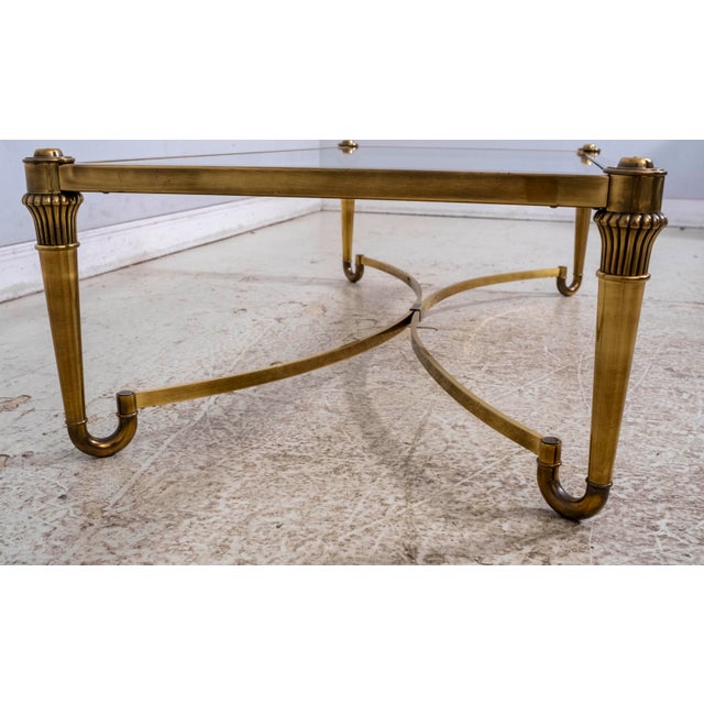 1970s Mid Century Modern Brass & Glass Coffee Table For Sale - Image 5 of 10