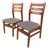 Vintage Set of 2 Mid-Century Modern Teak Dining Chairs - Danish Modern For Sale