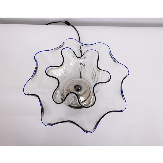 Blue Large Murano Glass Galea Lamp by Adalberto Dal Lago for Vistosi, Italy, 1970s For Sale - Image 8 of 16