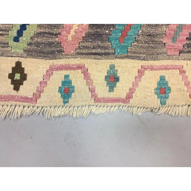 Textile Vintage Turkish Wool Kilim Rug For Sale - Image 7 of 10
