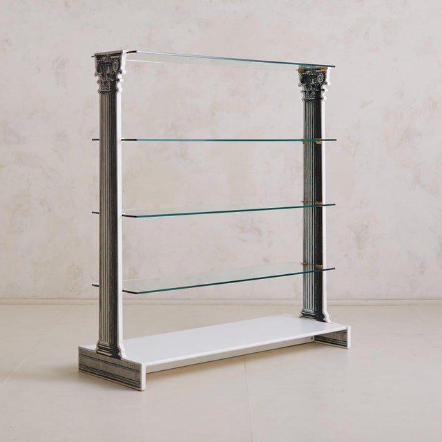 Italian Lacquered Wood Corinthian Column Étagère by Fornasetti, 1996 For Sale - Image 4 of 11