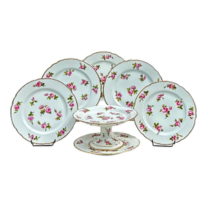 Antique Limoges Porcelain Plates and Server – 7 Pieces, Leveillé Paris