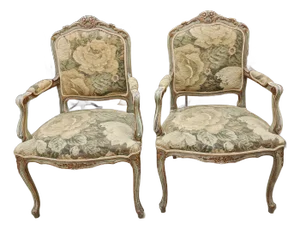 Pair of Painted Arm Chairs