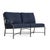Brown Jordan Venetian Left Arm Loveseat, Textured Pewter frame with Fusion Neptune fabric For Sale - Image 12 of 12