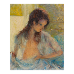 French Impressionist Painting Portrait of a Young Girl Paris School