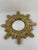 Mid-Century Modern Vintage 16" Gilded Sunburst Wall Mirror With Light Cream Wash For Sale - Image 3 of 15