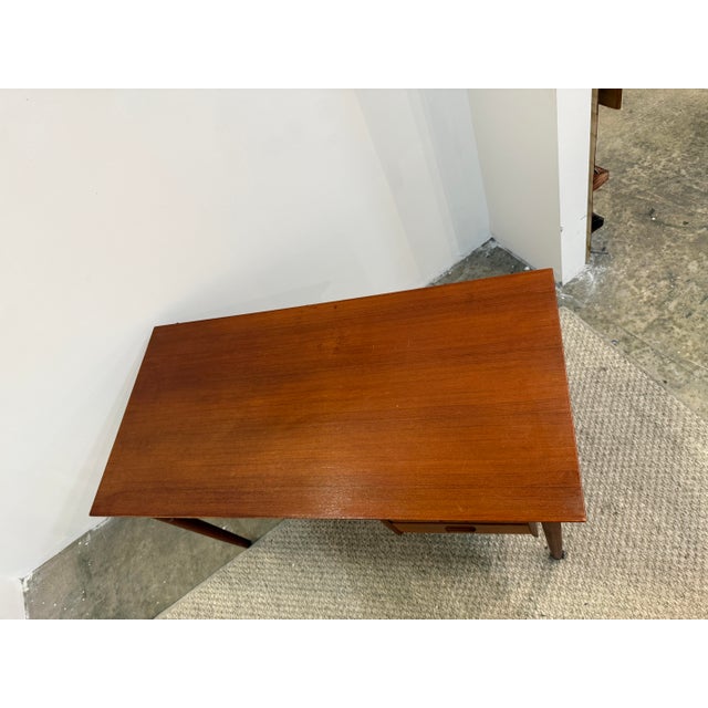 1960s Arne Vodder Teak Writing Desk With Sliding Drawers For Sale - Image 10 of 12