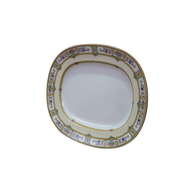 English Antique Mintons England Grasmere Floral Acanthus Oval Serving Platter 15" For Sale - Image 3 of 13