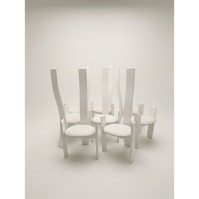 Mid-Century Modern White Golem Chairs by Vico Magistretti for Poggi, 1960s, Set of 8 For Sale - Image 3 of 18
