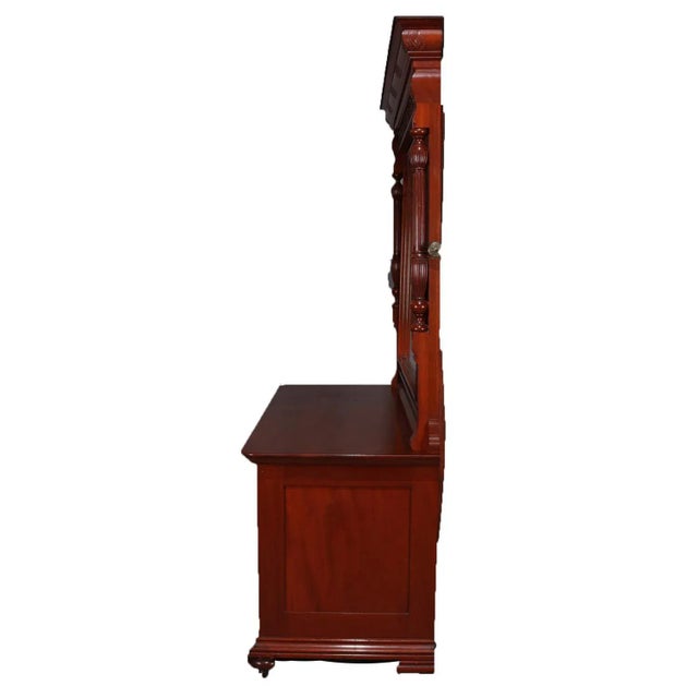 Antique Horner School Carved Mahogany Chest of Drawers and Mirror, Circa 1900 For Sale - Image 6 of 13