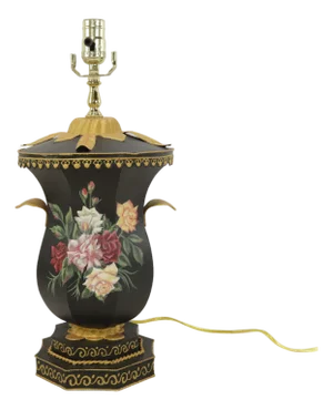 Contemporary Handcrafted Wrought Iron Table Lamp in the Style of Chelsea House.