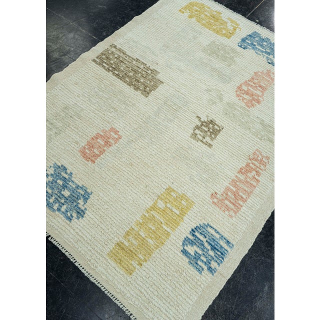 Textile Turkish Tulu Handmade Rug 3'8" x 5'0" #20509 For Sale - Image 7 of 8