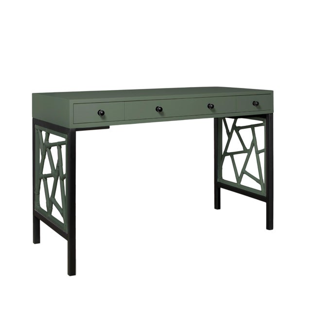 Tiffany Writing Desk - Evergreen For Sale - Image 9 of 9