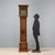Francis reinolds kensington pendulum clock in walnut and burl walnut. The front is richly inlaid with floral motifs and...