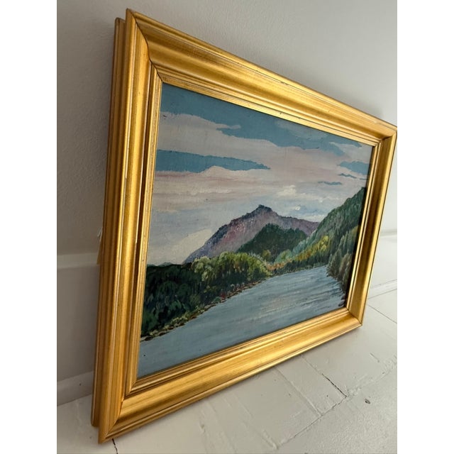 Paint Swedish Mid 20th Century Plein Air Landscape - Signed "J. Hovedskou For Sale - Image 7 of 9