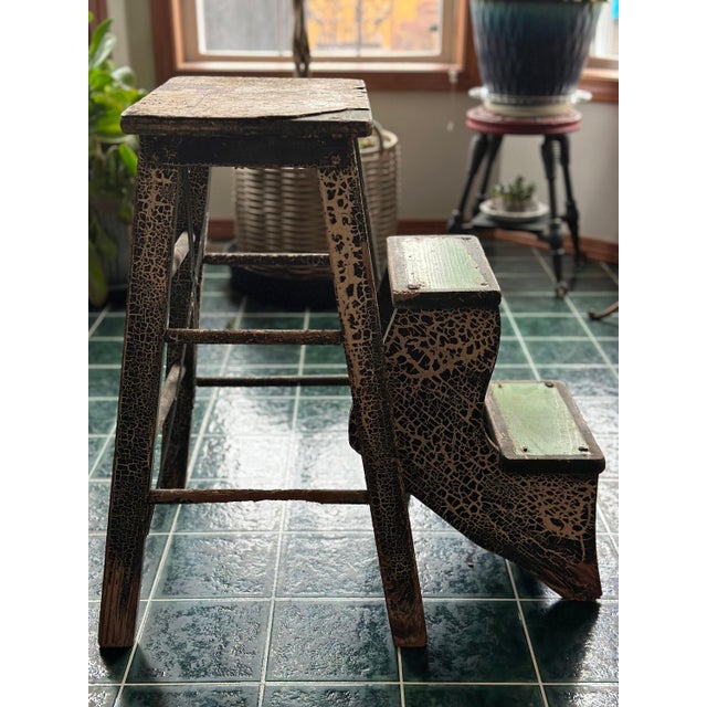 MCM Art Deco Fold-Out Step Stool For Sale - Image 4 of 10