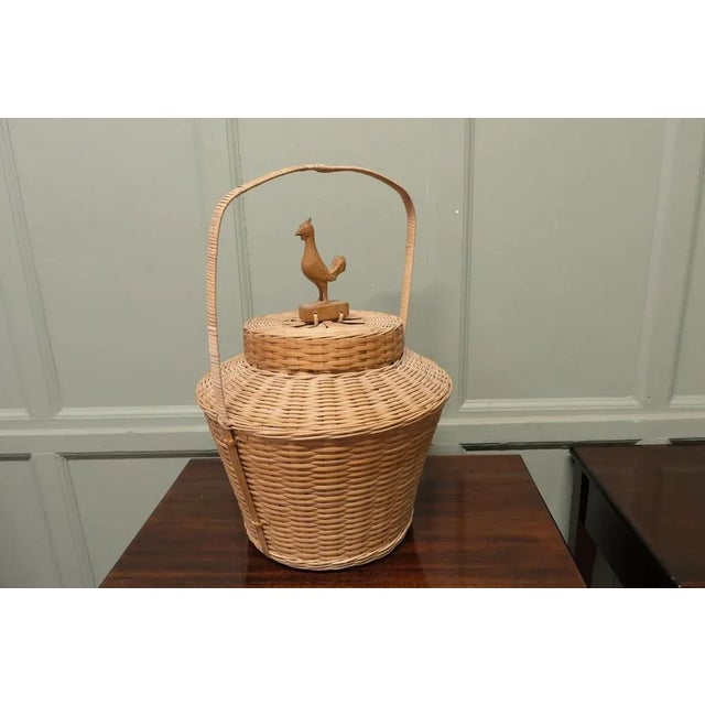 1960s Oriental Bamboo Chicken Basket, 1960 For Sale - Image 5 of 8