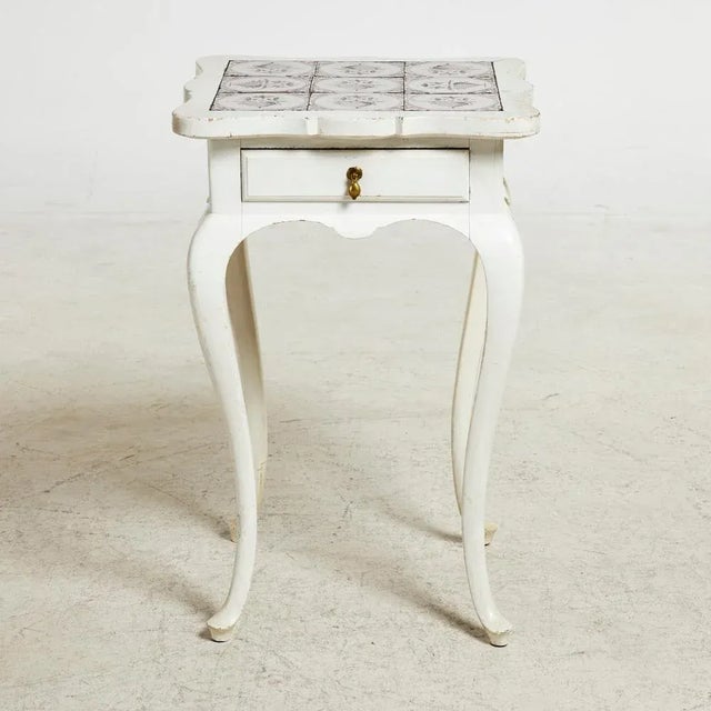 Wood Antique Faience Tea Table, 18th Century For Sale - Image 7 of 7