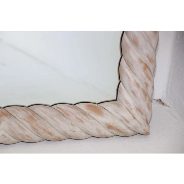 White Washed Out Wood Arched French Wall Mirror For Sale - Image 11 of 13