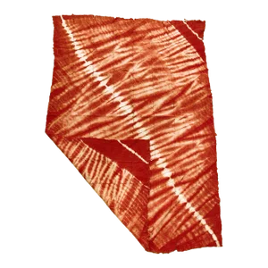 African Bogolan Textile Mud Cloth Red & White 65" H