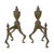 Antique British Victorian Brass Fire Dogs, 1880, Set of 2 For Sale - Image 12 of 18