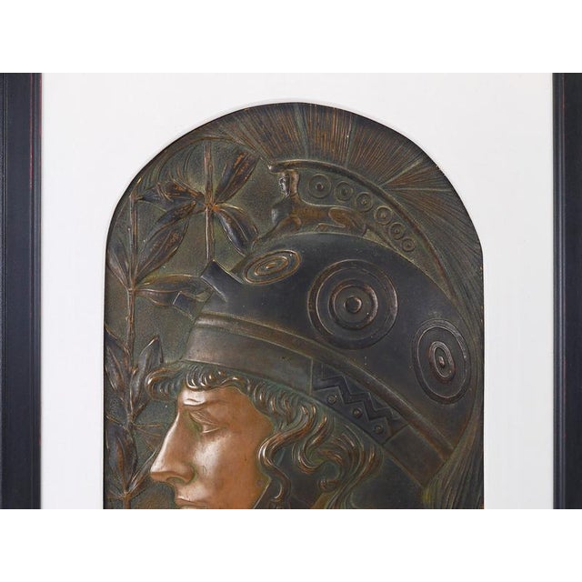 Vienna Secession Art Nouveau Spartans Relief Panels attributed to Georg Klimt, 1900, Set of 2 For Sale - Image 13 of 18
