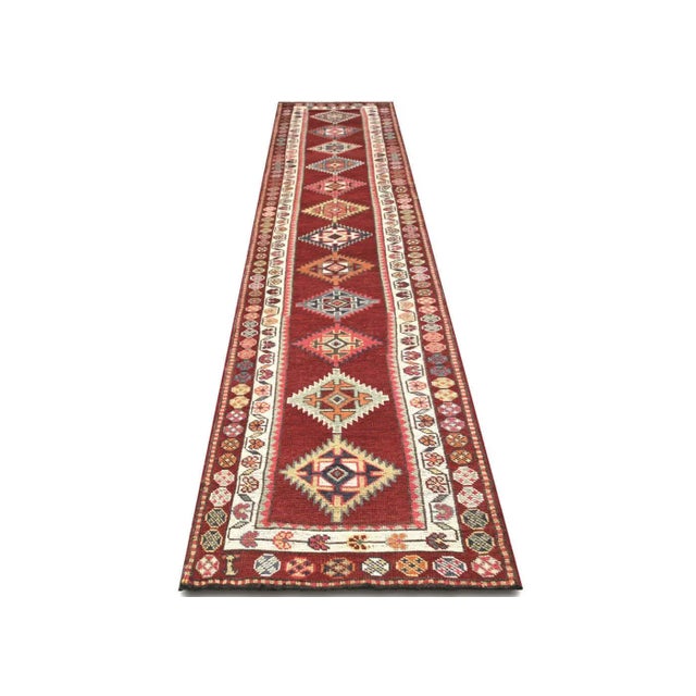 1960s Turkish Oushak Runner For Sale In Los Angeles - Image 6 of 7