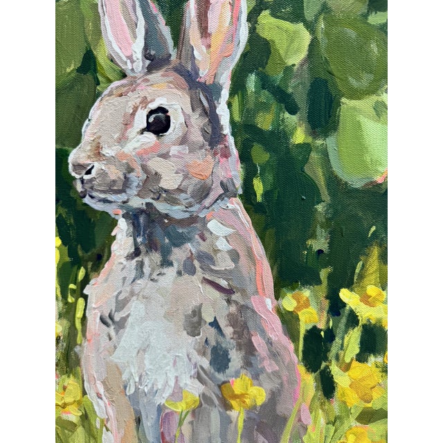 Bunny Painting II by Erin Tapp For Sale - Image 4 of 9