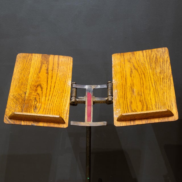 Late 19th Century 19th C. Cast Iron and Oak Bible or Dictionary Book Stand c.1888-1900 For Sale - Image 5 of 8