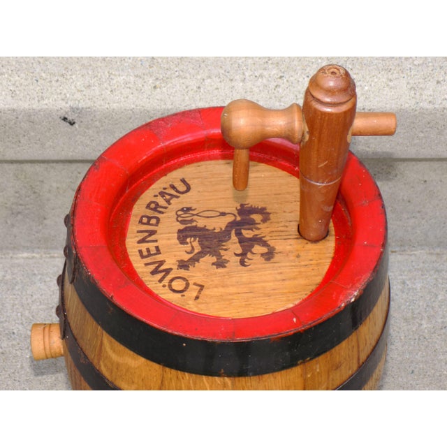 Lowenbrau Beer Wood Keg & Base Chairish